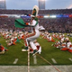 Florida A&M's marching band keeps the crowd entertained. Half the fun of homecoming is watching the halftime show.
